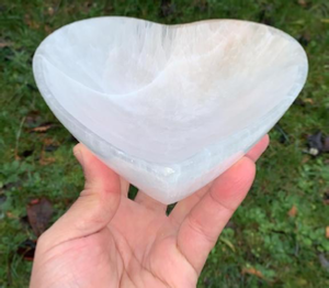 Selenite Bowl Heart