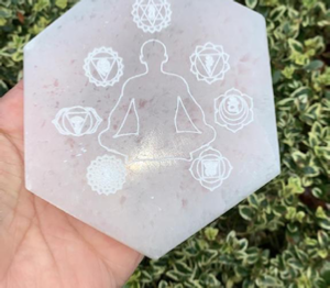 Selenite Engraved Coasters