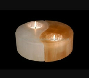 Selenite Tealight Candle Holder